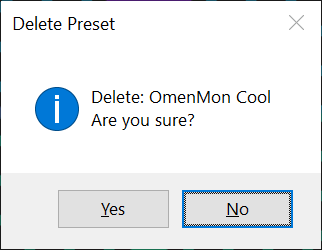 Delete Preset Dialog