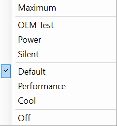 Fan Context Menu